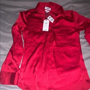 Women's silky button up blouse